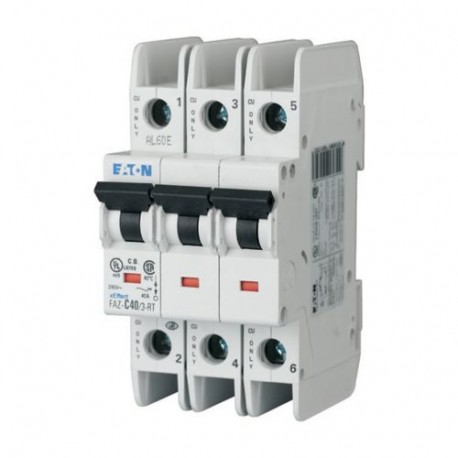 FAZ-C40/3-RT 102296 EATON ELECTRIC Miniature circuit breaker (MCB), 40A, 3p, C-Char, AC