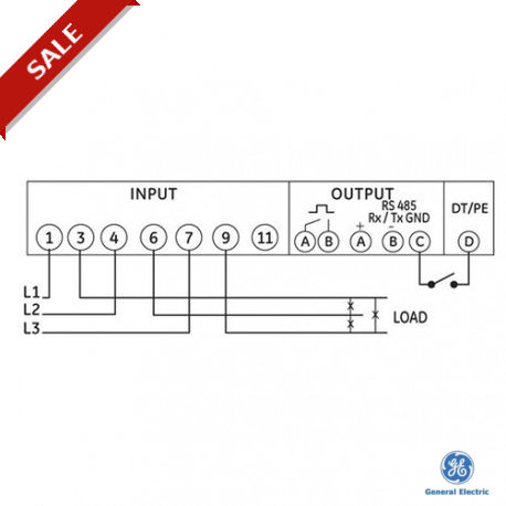 MT+D3N485x/54M 665260 GENERAL ELECTRIC Digital triphase kWh 4 Mod MT+D3N485 x/5 4M