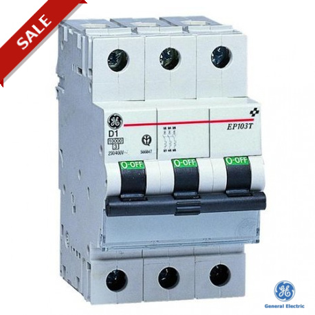 EP103TK20 691391 GENERAL ELECTRIC Interruptor magnetotermico EP100T 3P 20A curva K 10kA