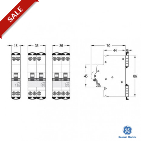 EPC 611 C02C02 692699 GENERAL ELECTRIC disjuntor miniatura UNIBIS EPC 611 6kA C 1P + 1P 2 A GE