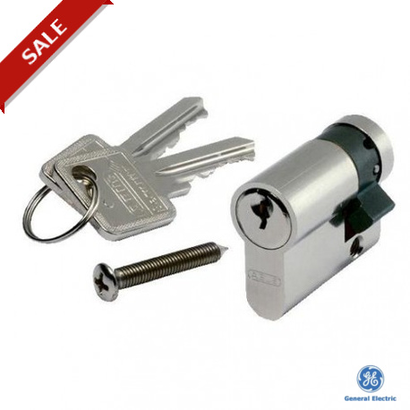 843001 GENERAL ELECTRIC Lock profil type demi-cylindre avec 2 clés V2432-E