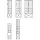 844132 GENERAL ELECTRIC armoire colonne EH4-1 avec porte battante 1600x745x224