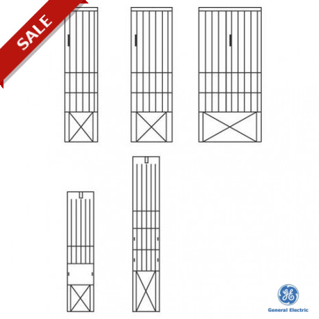 844130 GENERAL ELECTRIC EH4-00 column cabinet with hinged door 1600x395x224