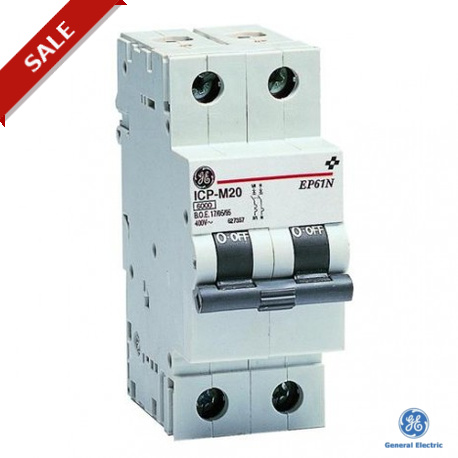 EB61NICP07,5 674215 GENERAL ELECTRIC Miniature circuit breaker EB60 1P+N 7.5A ICP-M GE