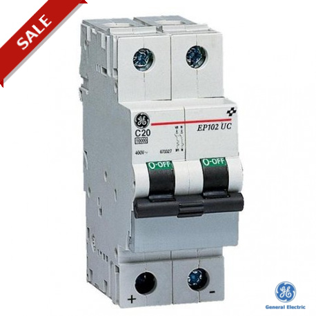 EP102UCC0,5 673317 GENERAL ELECTRIC Miniature circuit breaker EP100UC 2P 0.5A C