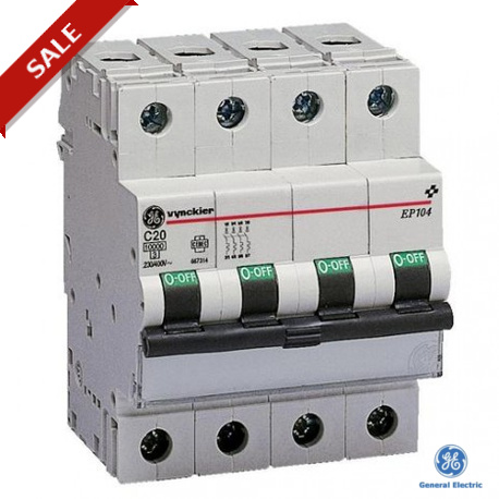 EP104C03 672309 GENERAL ELECTRIC Miniature circuit breaker EP100 4P 3A C