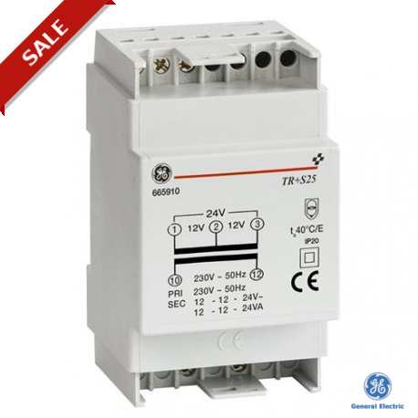 TR+S40//001 665911 GENERAL ELECTRIC Serie di sicurezza del trasformatore 40VA 230 / 12-24