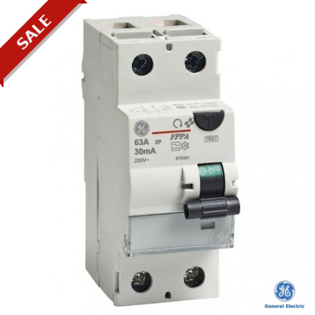 FPPA263/030 678361 GENERAL ELECTRIC FIXWELL Interruptor diferencial 2P 63A 30mA clase A