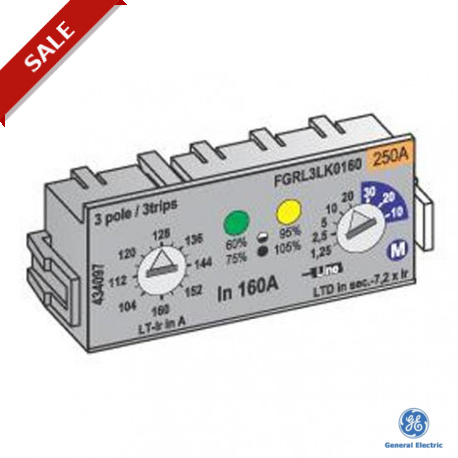 FGRL43LL0350 -7 434601 GENERAL ELECTRIC FG400-RatingPlug 4P 3trips SMR2 Adjustable 350A 400A sensor