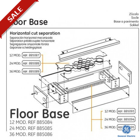 885087 GENERAL ELECTRIC base de 630 Cutted QuiXtra Separat 12 Mod