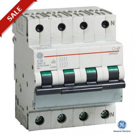 EPP63NB13 678204 GENERAL ELECTRIC FIXWELL Interruptor magnetotermico EP60 3P+N 13A curva B 6KA