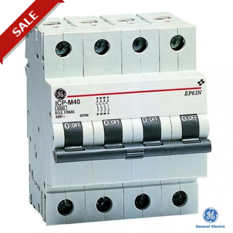 EB63NICP63 674264 GENERAL ELECTRIC Interruptor control de potencia ICP EB60 3P+N 63A 6kA