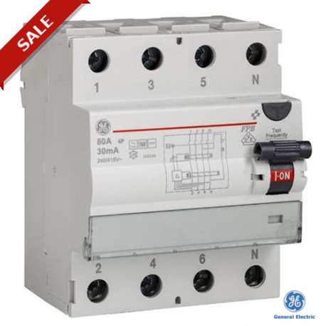 FPB 4 40/500 565344 GENERAL ELECTRIC Interruptor diferencial FP B 4P 40A 500mA