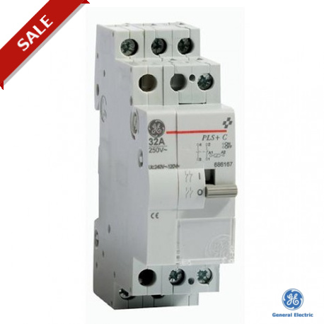 PLS+C 3220024A 686164 GENERAL ELECTRIC PULSAR-S+ impulse switch + electronic central command 32A 2NO 24Vac