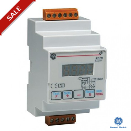 RD1D220 872224 GENERAL ELECTRIC Rele Diferencial RD1D Idn: 0.01-5A t- 0-3 sec. 230V AC 50/60Hz