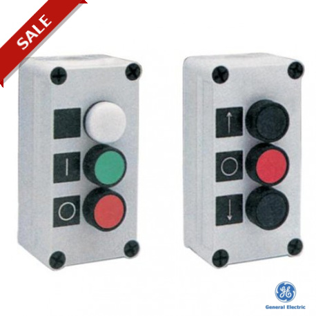 P9EPA03Y01 189018 GENERAL ELECTRIC Push-button stations, Equiped versions in thermoplastic three units, Full..