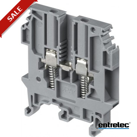 M4/6.RS 1SNA115930R1300 ENTRELEC Blocchi M4 / 6.RS molla vite di fissaggio Terminali passante Grigio