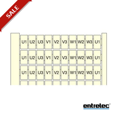 RC65 1-10H 1SNA232002R2600 ENTRELEC RC65 Terminal Block Markers pre-printed 1- 10 (x10) Horizontal