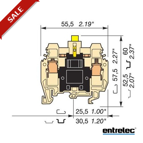 1SNA400015R2000 ENTRELEC Borna seccionable ES8-CG