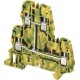 ZS6-D1-PE 1SNK506250R0000 ENTRELEC ZS6-D1-PE Screw Clamp Bornier Double Deck avec 1 circuit de terre Vert-Ja..