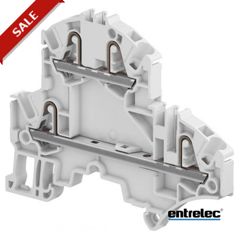 1SNK705210R0000 ENTRELEC ZK2.5-D2 PI-Federkraftklemmenblock Doppeldeck Grau