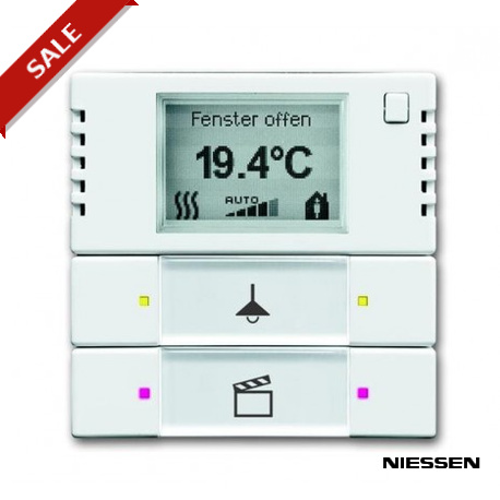 6128/01-84-500 NIESSEN Termostato Display 2/4 canales