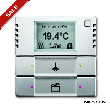 6128/01-866-500 NIESSEN Termostato Display 2/4 canales