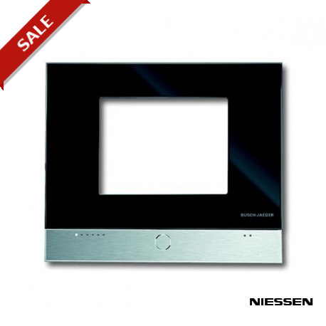 6136/10-500 NIESSEN Marco para Control Panel, cristal negro