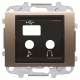 2CLA846830A1101 8468.3 CS NIESSEN 8.468,3 CS Copertina I / O + modulo BT USB + 2M
