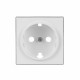 2CLA858800A1101 8588 BL NIESSEN Tapa base enchufe Schuko T.T. lateral BL