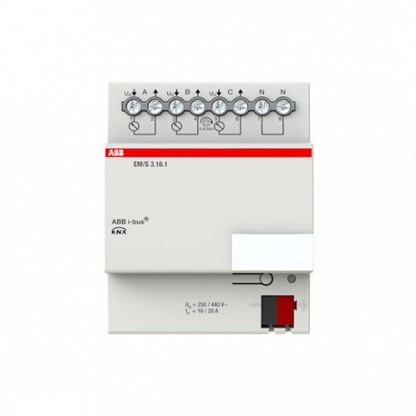 2CDG110148R0011 EM/S 3.16.1 NIESSEN EM / S3.16.1 Energiemodul, 3F, 16 / 20A, REG