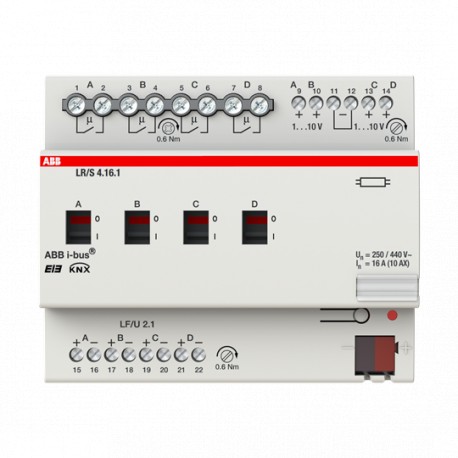 2CDG110088R0011 LR/S 4.16.1 NIESSEN LR / S4.16.1 Licht Cont., 4f, 1-10V, MDRC