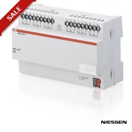 SA/S12.6.1.1 SA/S 12.6.1.1 NIESSEN Actuador Interruptor, 12 canales, 6 A, MDRC