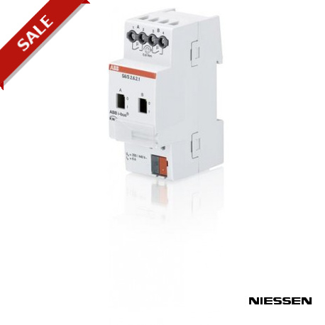SA/S2.6.2.1 SA/S 2.6.2.1 NIESSEN Actuador Interruptor, manual, 2 canales, 6 A, MDRC