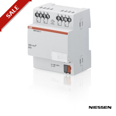 SA/S4.6.1.1 SA/S 4.6.1.1 NIESSEN Actuador Interruptor, 4 canales, 6 A, MDRC