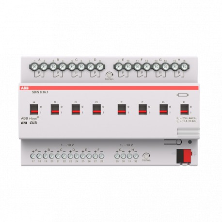 2CDG110081R0011 SD/S 8.16.1 NIESSEN SD/S8.16.1 Switch-/Dim Act, 8f, 16A,MDRC