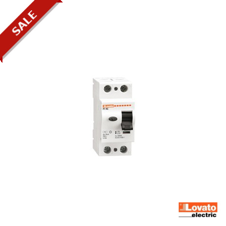 P1 RC 2P 25 AC030 P1RC2P25AC030 LOVATO ELECTRIC RESIDUAL CURRENT OPERATED CIRCUIT BREAKER, 2 AND 4 MODULES, ..