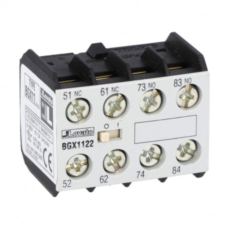 11BGX1122 BGX1122 LOVATO Contacto Auxiliar Conexión tornillo para BG… 2 NA2 NC