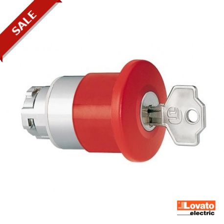 8 LM2T B6542G 505 LM2TB6542G505 LOVATO Ø40mm. Per l'arresto normale. Nero. codice chiave diversa