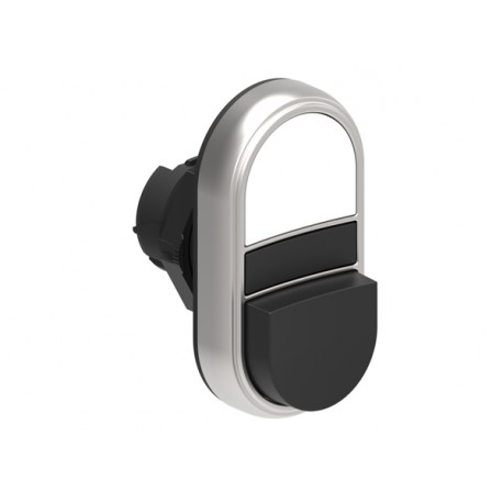 LPCB7214 LOVATO Pulsador Platinum Doble con 1 pulsador saliente y 1 rasante Blanco/Negro