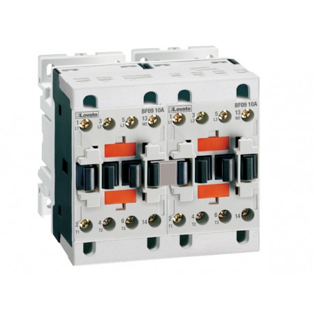 BFA01242024 LOVATO REVERSING CONTACTOR ASSEMBLY, AC COIL, EXTERNAL INTERLOCK WITH POWER AND AUXILIARY WIRING..