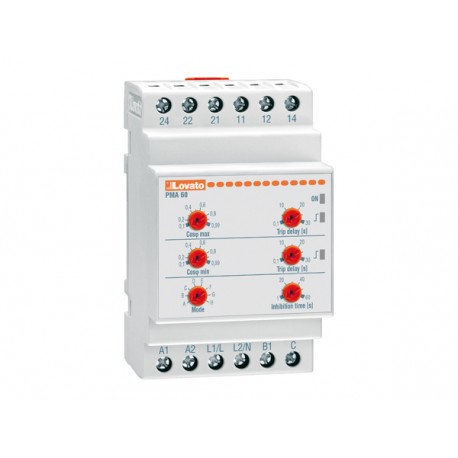 PMA60A415 LOVATO Phase Shift Relé de monitorização Simples e sistemas trifásicos, mínimo e máximo COSΦ, 16A