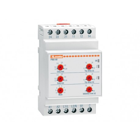 PMA60A415 LOVATO PHASE SHIFT MONITORING RELAY FOR SINGLE AND THREE-PHASE SYSTEMS, MINIMUM AND MAXIMUM COSΦ, ..