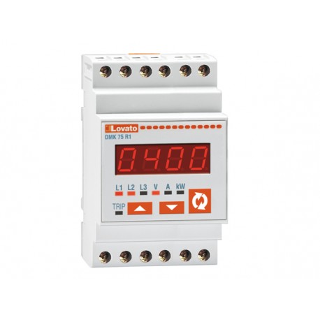 DMK75R1 LOVATO Medidor trifásico Combinado Voltímetro, Amperímetro Vatímetro Trif. con salida prog.