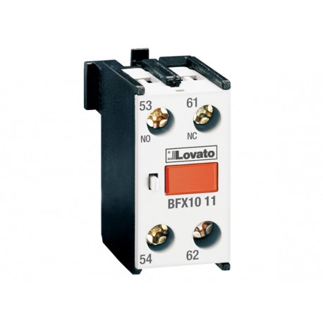 BFX1020 LOVATO CONTATTO AUSILIARIO CON AGGANCIO CENTRALE. ATTACCHI A VITE, PER CONTATTORI SERIE BF, 2NA