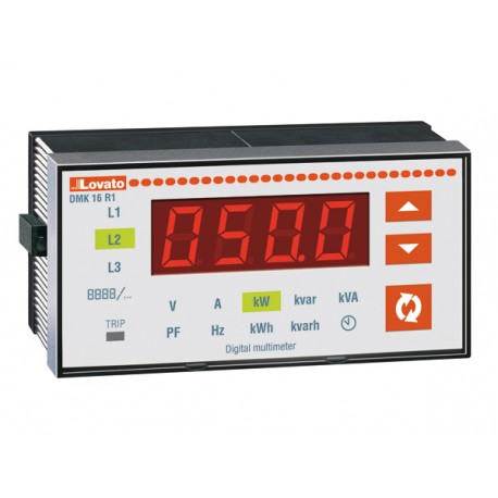 DMK16R1 LOVATO MULTIMETRO DA INCASSO TRIFASE A LED, NON ESPANDIBILE, 3 TENSIONI DI FASE, 3 TENSIONI CONCATEN..