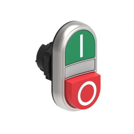LPCBL7223 LOVATO OPERATORE PULSANTE DOPPIO AD IMPULSO CON INDICATORE LUMINOSO BIANCO Ø22MM SERIE PLATINUM, C..