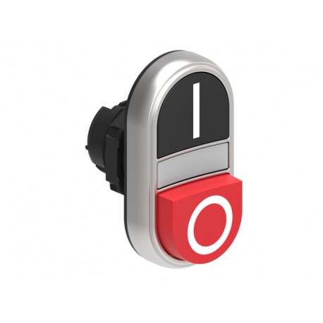 LPCBL7222 LOVATO OPERATORE PULSANTE DOPPIO AD IMPULSO CON INDICATORE LUMINOSO BIANCO Ø22MM SERIE PLATINUM, C..