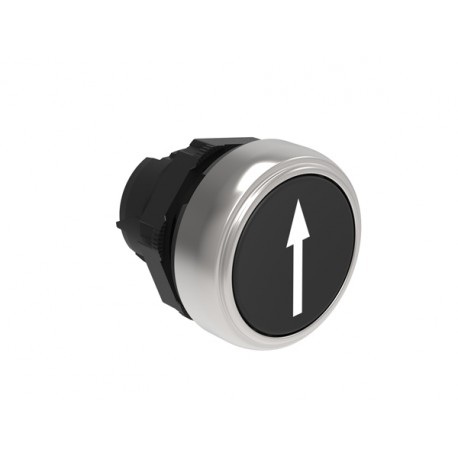 LPCB1152 LOVATO Pulsador Platinum Rasante Negro con símbolo flecha arriba