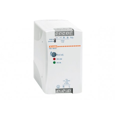 PSL110024 LOVATO DIN RAIL SWITCHING POWER SUPPLY, SINGLE PHASE. 24VDC, 4.2A / 100W